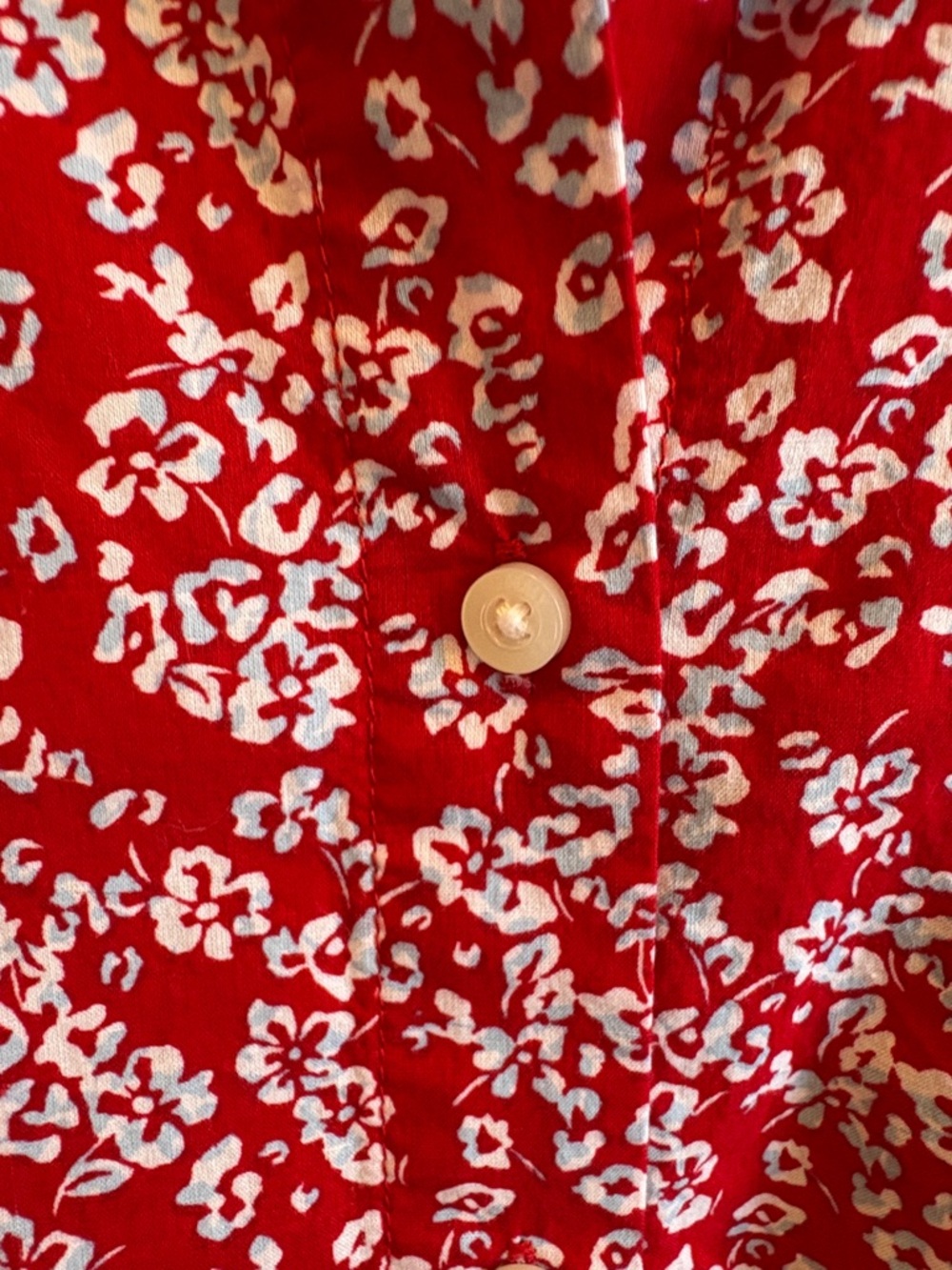Tommy Hilfiger Red and White Floral Button-Up - Picture 7 of 11